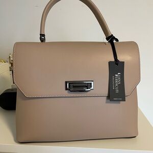 Women's nude leather handbag